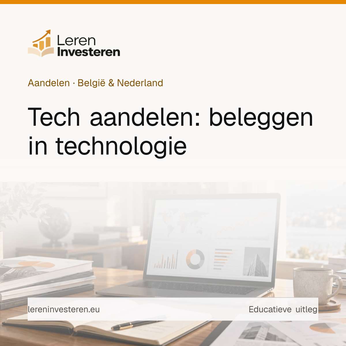 Tech aandelen: beleggen in technologie — educatieve illustratie voor beleggers in België en Nederland