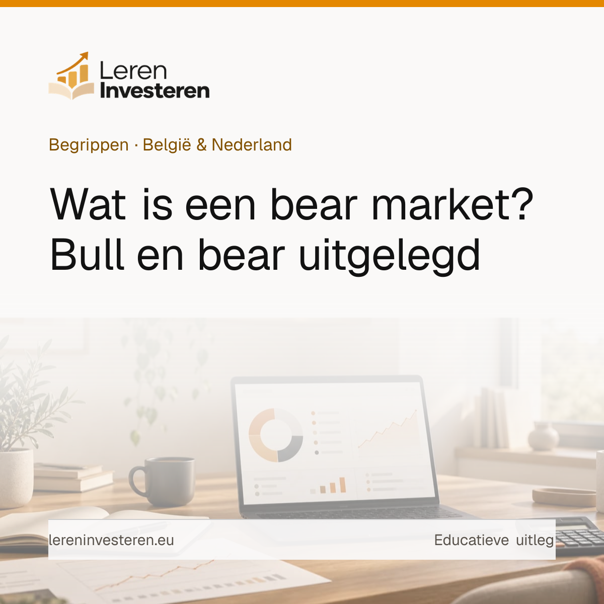 Wat is een bear market? — educatieve illustratie voor beleggers in België en Nederland