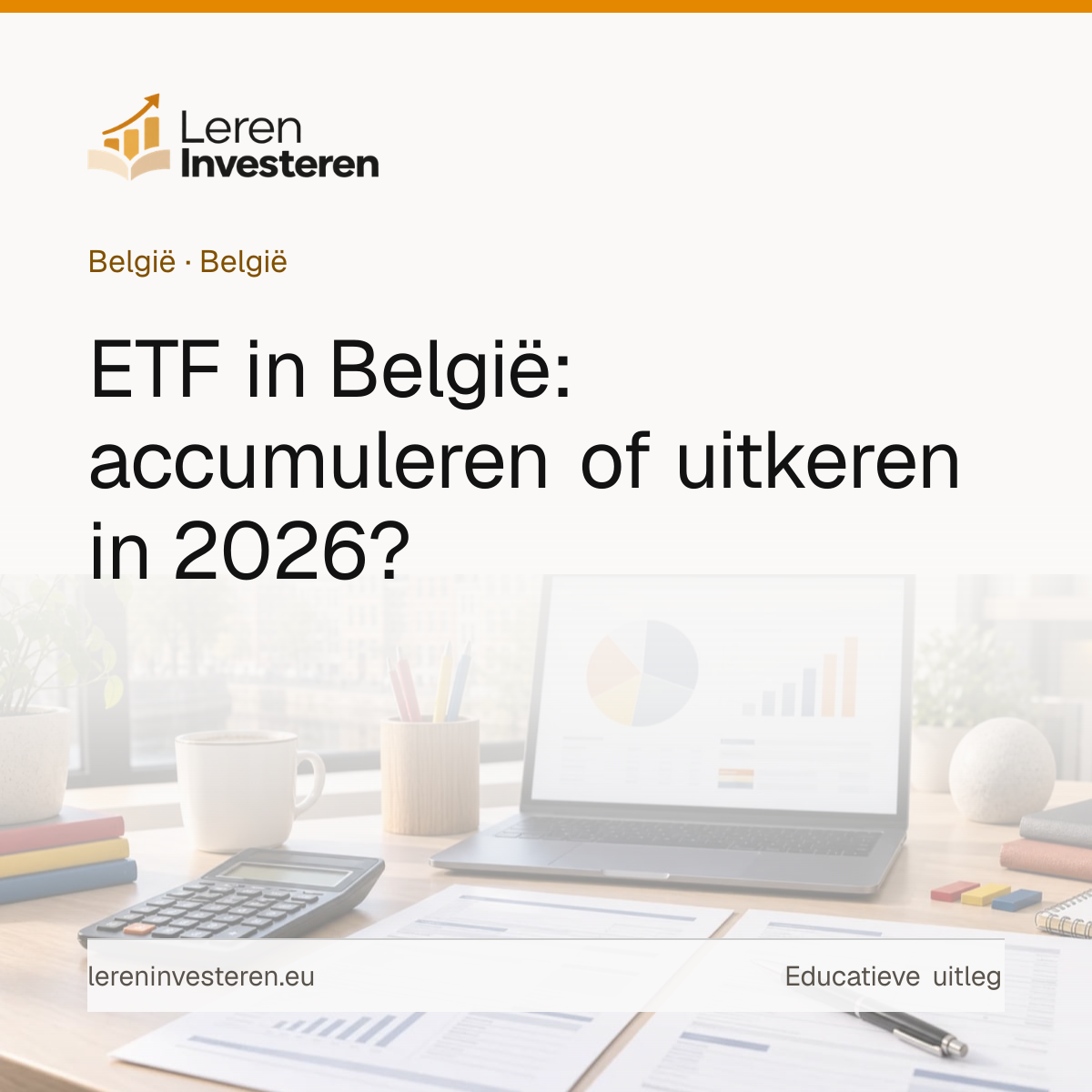Accumulerende of distribuerende ETF in België: fiscaal vergeleken — educatieve illustratie voor beleggers in België