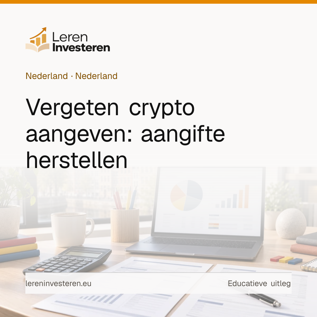 Crypto niet opgegeven bij de belasting: wat nu? — educatieve illustratie voor beleggers in Nederland