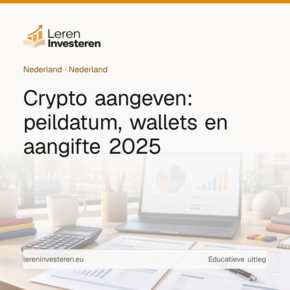 Crypto opgeven in je belastingaangifte — educatieve illustratie voor beleggers in Nederland
