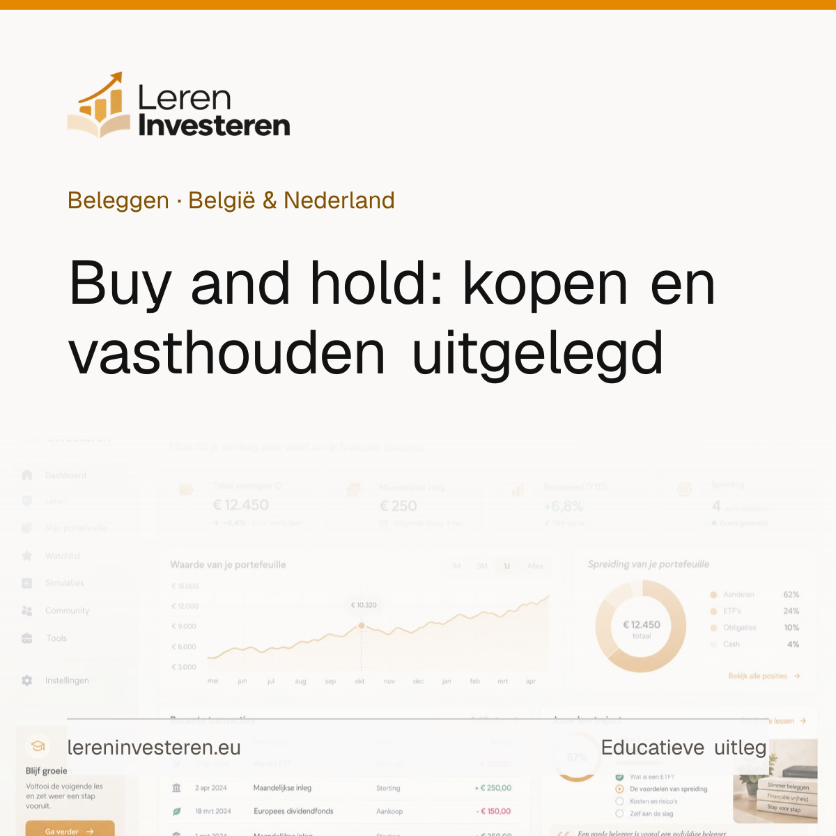 Wat is buy and hold? — educatieve illustratie voor beleggers in België en Nederland