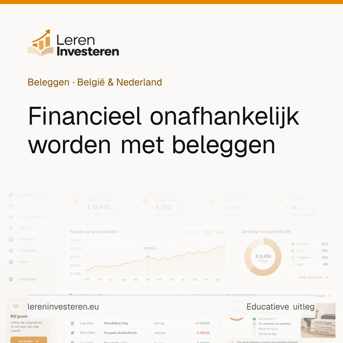 Financieel onafhankelijk worden: hoeveel vermogen heb je nodig? — educatieve illustratie voor beleggers in België en Nederland