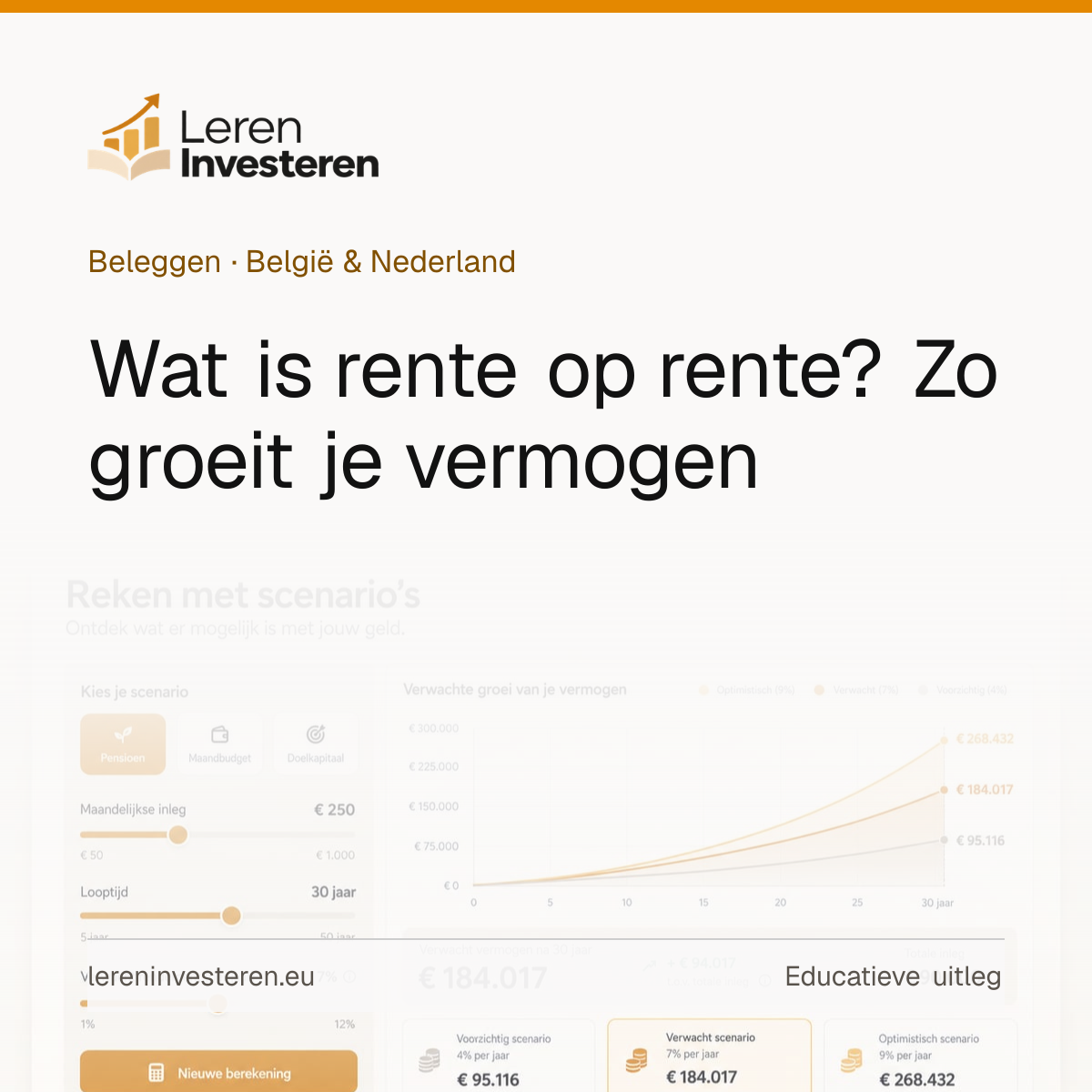 Wat is rente op rente? — educatieve illustratie voor beleggers in België en Nederland