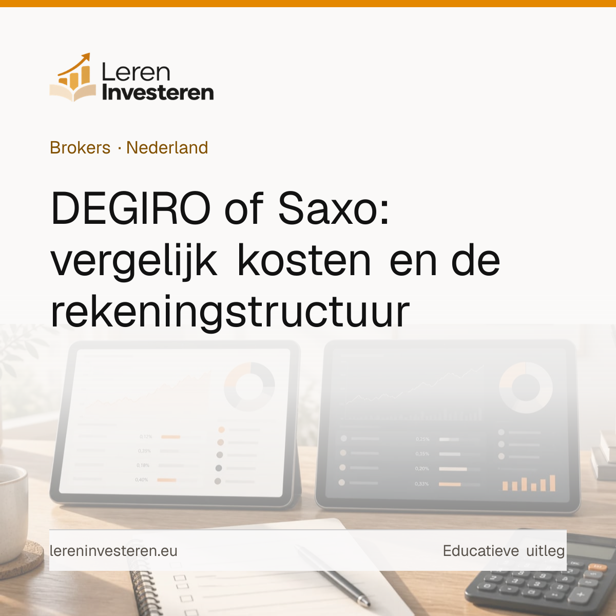DEGIRO of Saxo Bank: welke broker kiezen — educatieve illustratie voor beleggers in Nederland