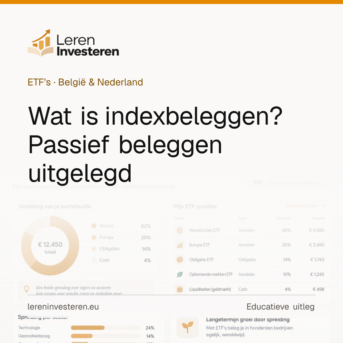 Wat is indexbeleggen? — educatieve illustratie voor beleggers in België en Nederland