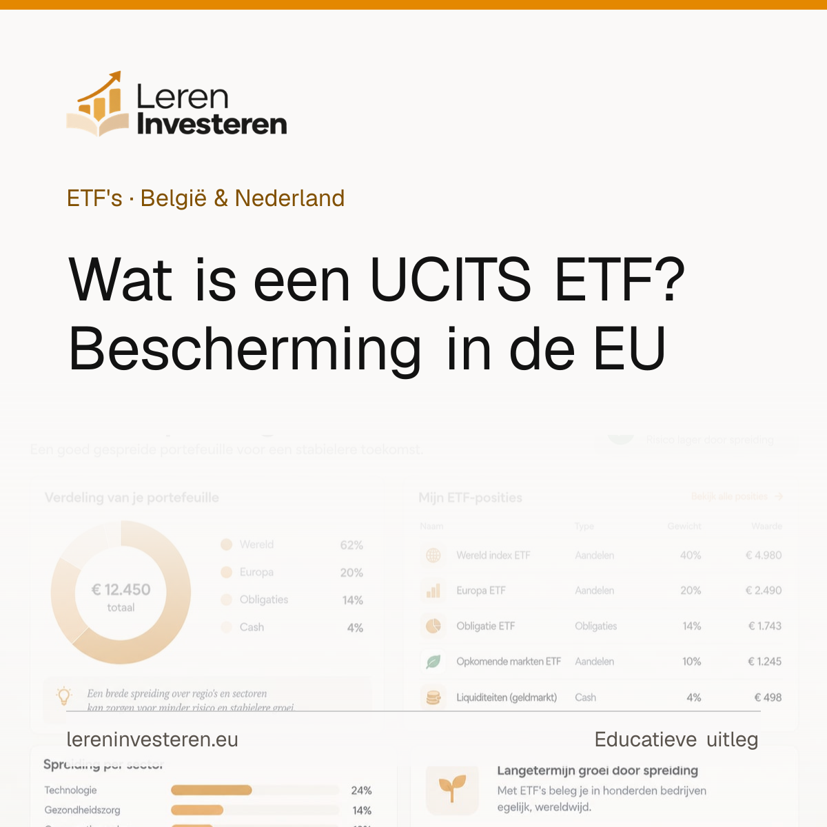 Wat is een UCITS ETF? — educatieve illustratie voor beleggers in België en Nederland