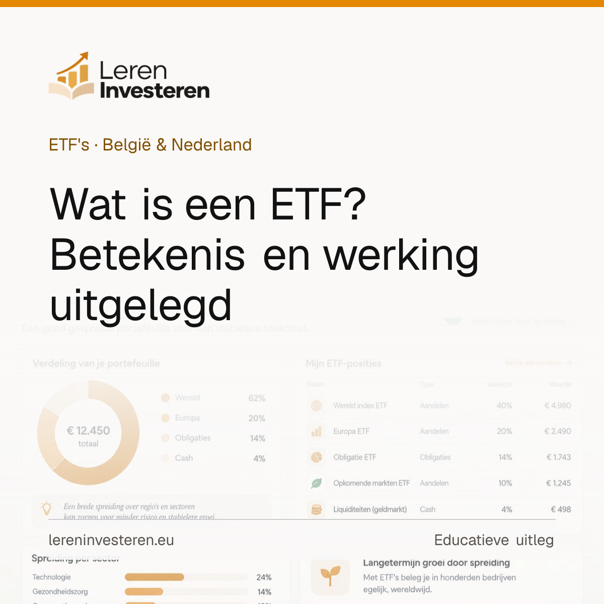 Wat is een ETF? — educatieve illustratie voor beleggers in België en Nederland