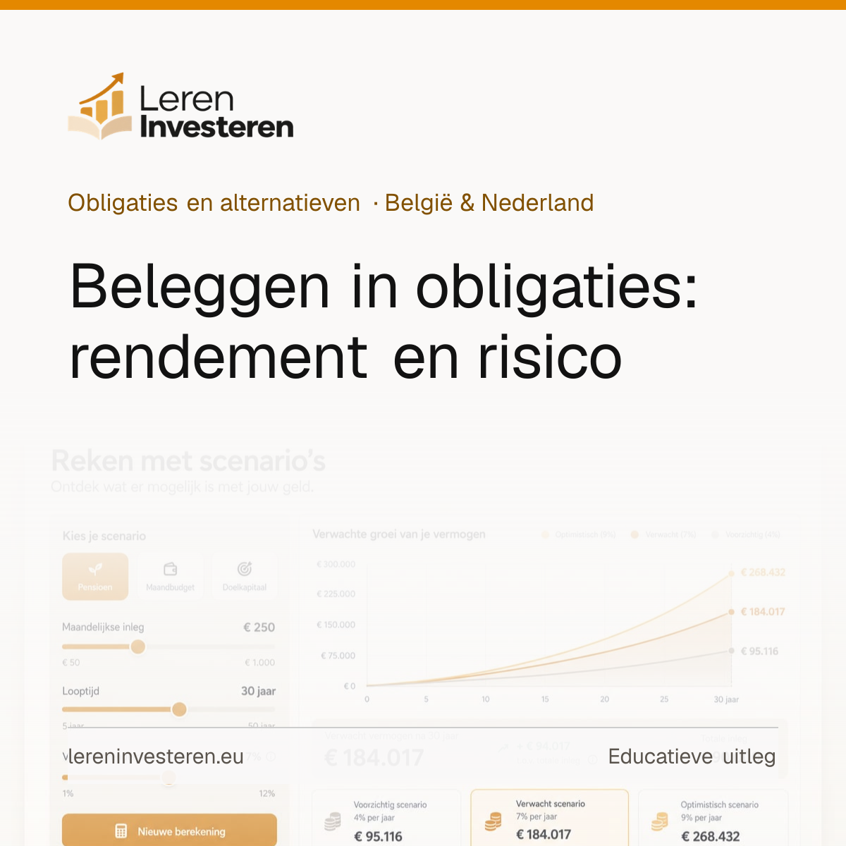 Beleggen in obligaties: gids over rendement en risico — educatieve illustratie voor beleggers in België en Nederland