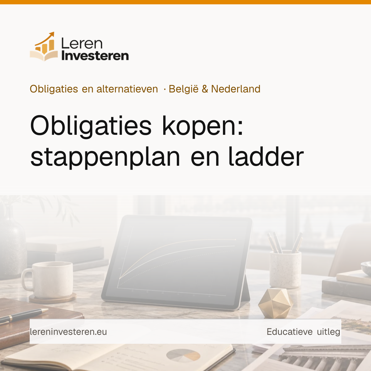 Obligaties kopen: stappenplan en een obligatieladder opbouwen — educatieve illustratie voor beleggers in België en Nederland