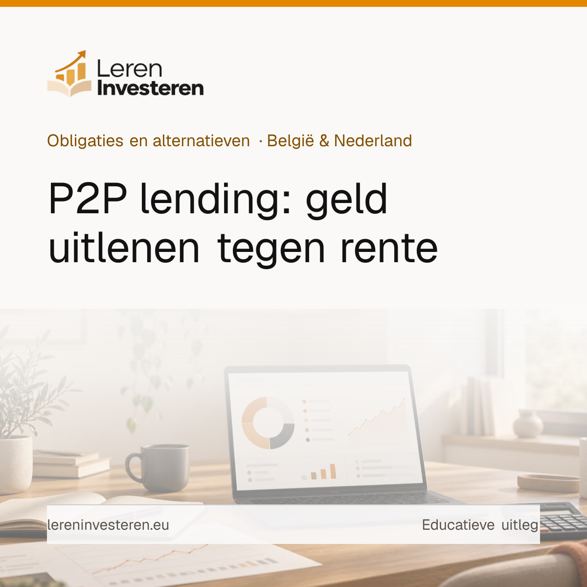 P2P lending: geld uitlenen tegen rente uitgelegd — educatieve illustratie voor beleggers in België en Nederland