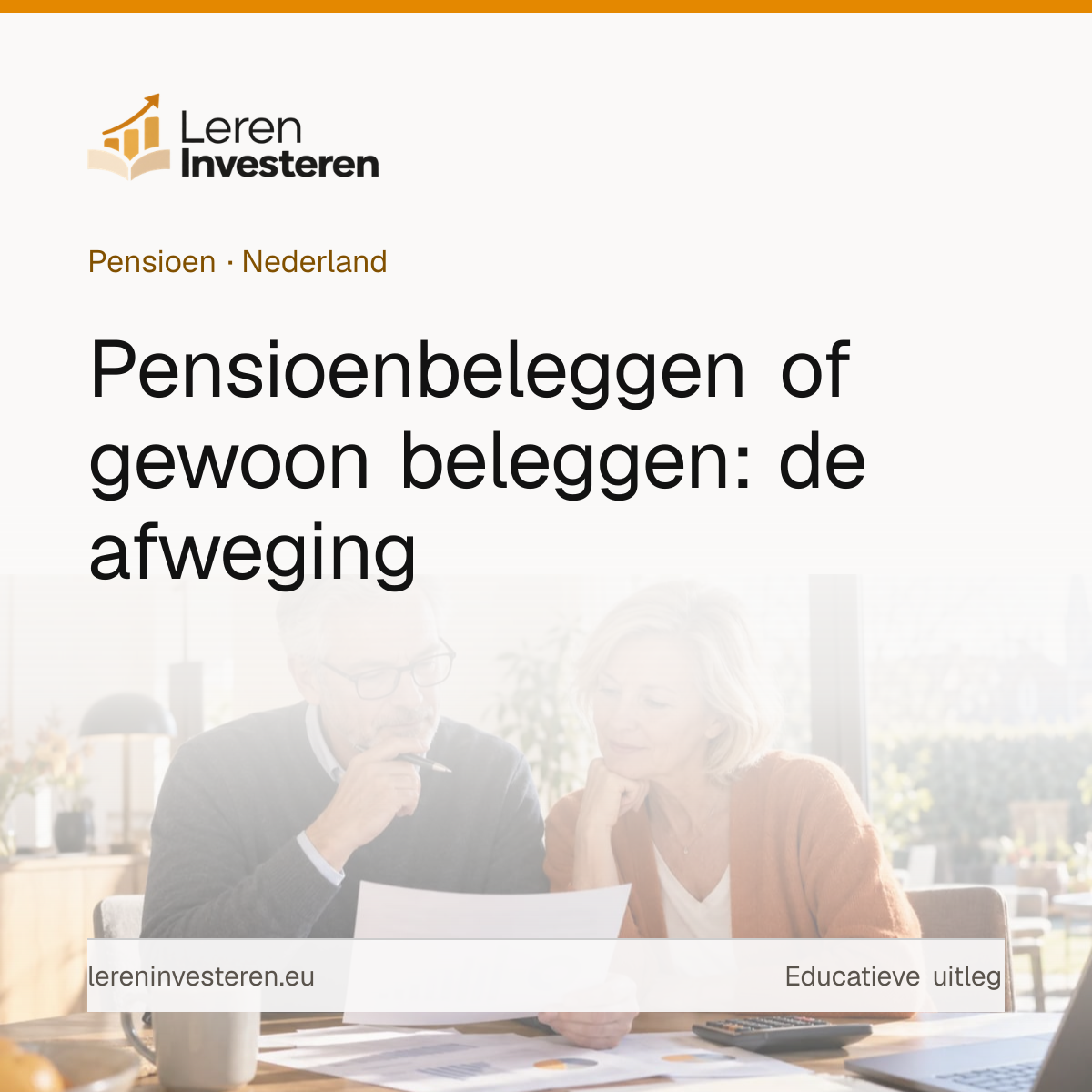 Pensioenbeleggen of gewoon beleggen: wat is slimmer voor jouw pensioen? — educatieve illustratie voor beleggers in Nederland
