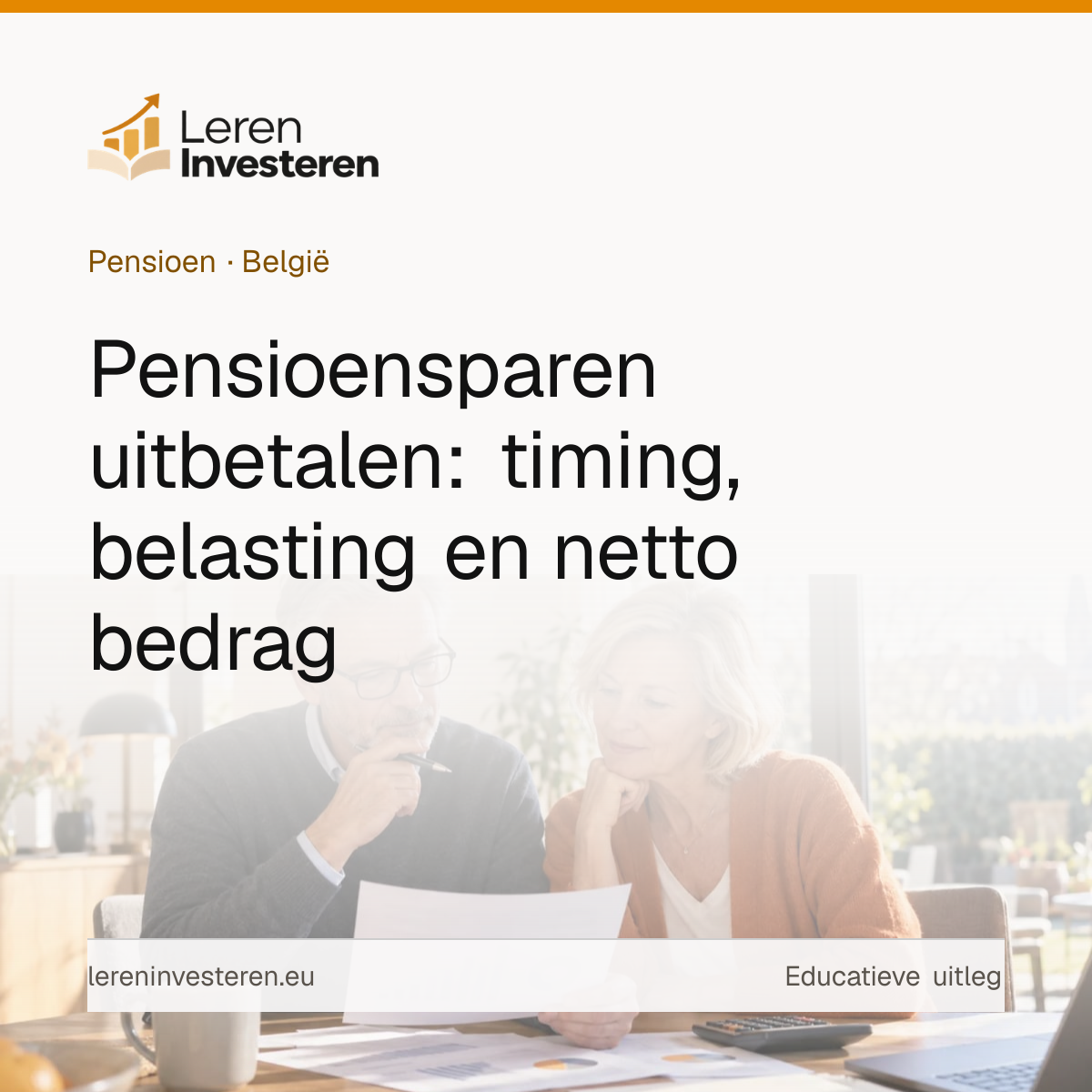 Uitbetaling pensioensparen: wanneer krijg je je geld en welke belasting betaal je? — educatieve illustratie voor beleggers in België