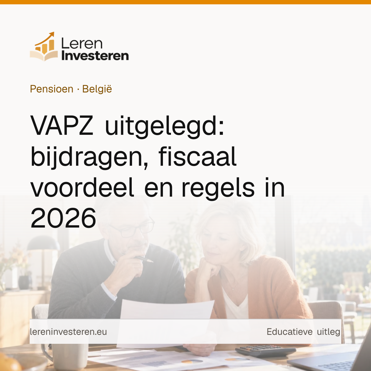 VAPZ: het vrij aanvullend pensioen voor zelfstandigen uitgelegd — educatieve illustratie voor beleggers in België