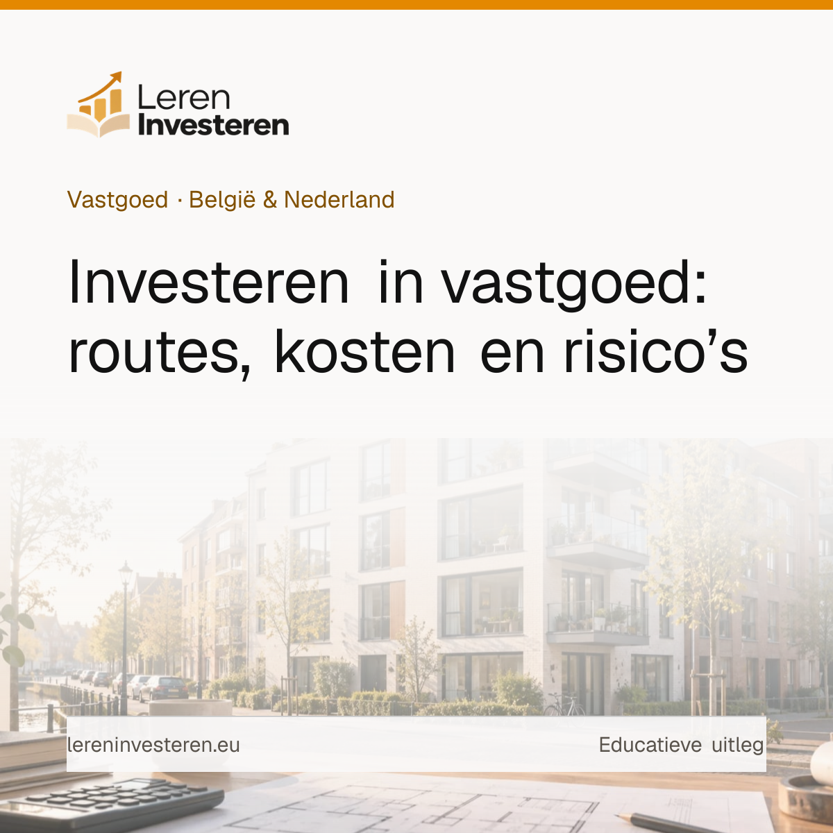 Zo start je met investeren in vastgoed — educatieve illustratie voor beleggers in België en Nederland