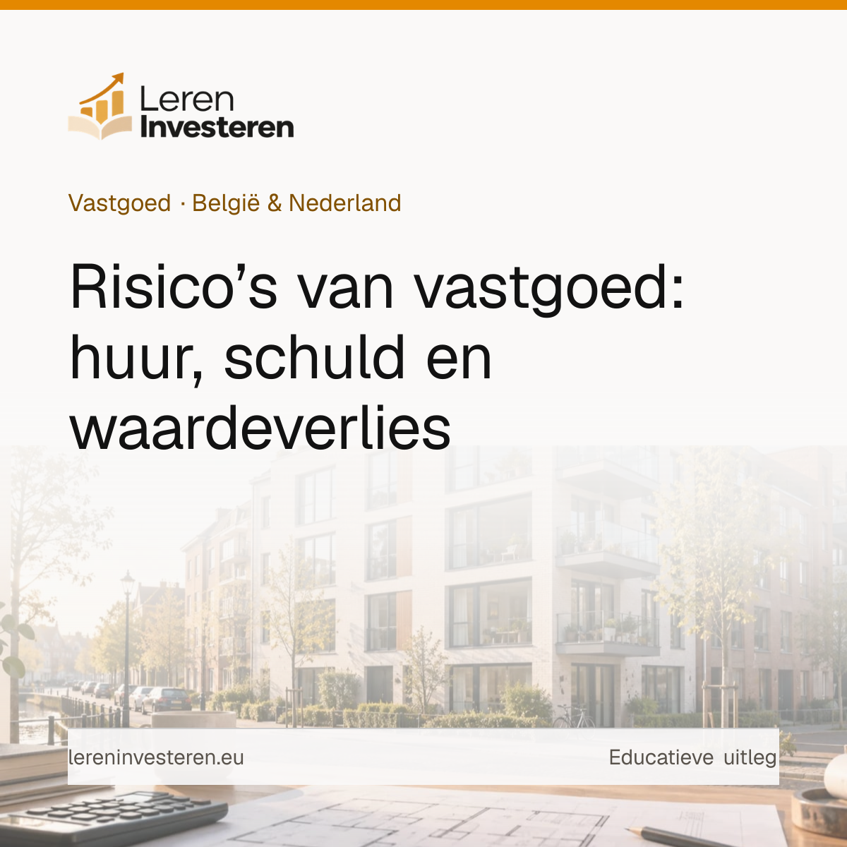 De risico's van beleggen in vastgoed — educatieve illustratie voor beleggers in België en Nederland