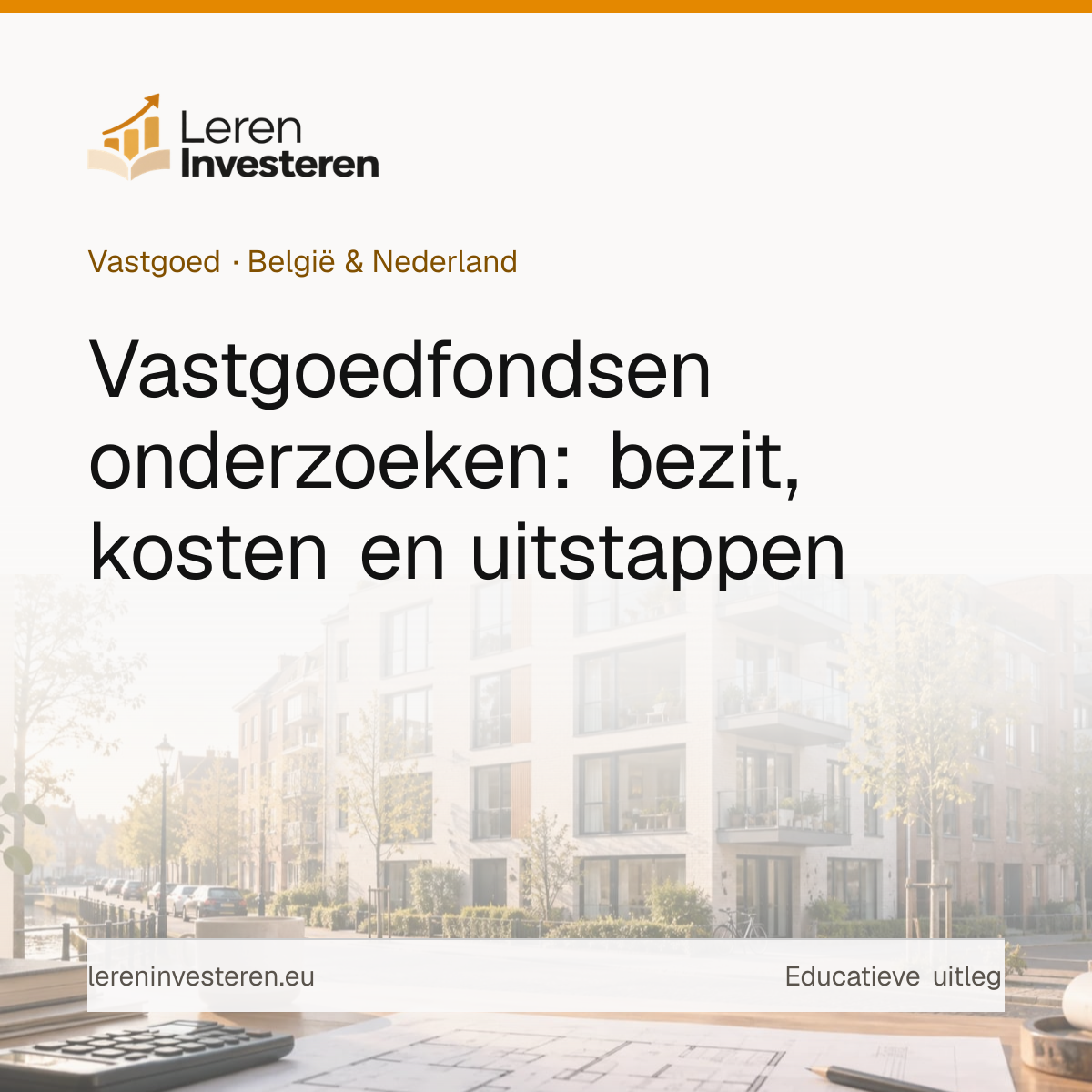 Beleggen in vastgoedfondsen — educatieve illustratie voor beleggers in België en Nederland